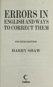 Errors in English and Ways to Correct Them (Collins Reference Library)